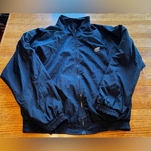 jcpenney Jackets & Coats Vintage L Usa Olympic Black Windbreaker Jacket Jcpenney Exclusive